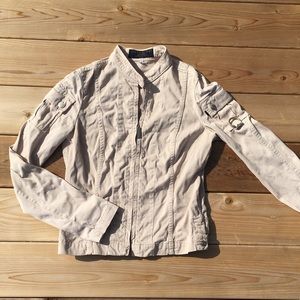 Juicy Couture khaki Moto jacket